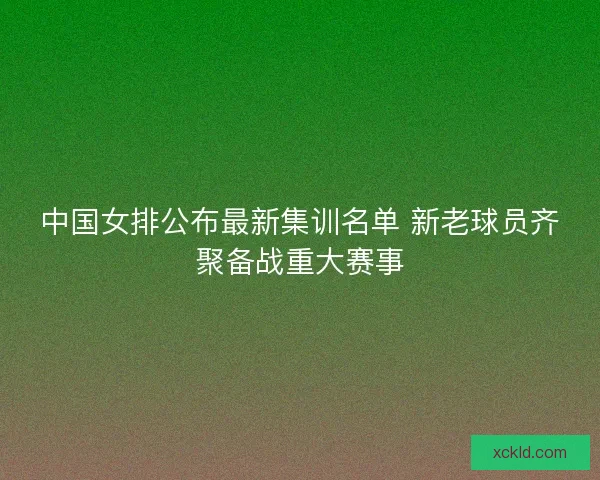 中国女排公布最新集训名单 新老球员齐聚备战重大赛事